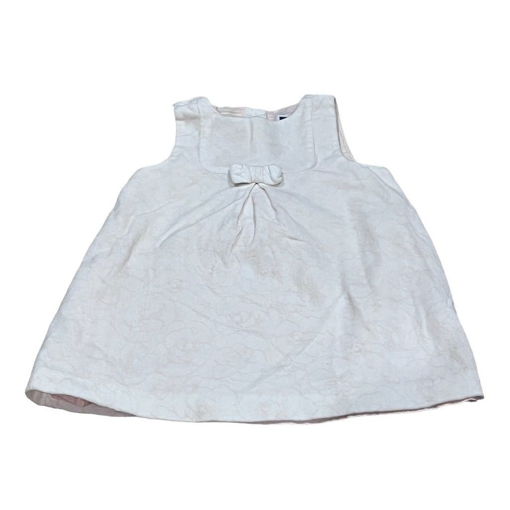 Janie & Jack Baby Girl's White and Light Pink Dress with Floral Design 12-18 Mo